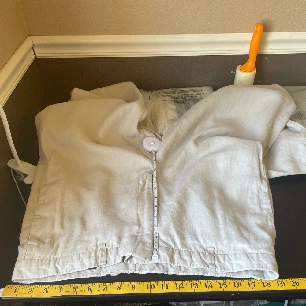 Banana Republic Mens Gavin‎ 100% Linen Straight Leg Pants 38/32 Wedding Coastal